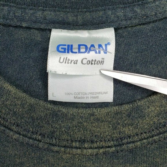 Gildan Ultra Cotton Large Cape Fear 1585 North Carolina Skull Graphics T Shirt - Picture 9 of 11